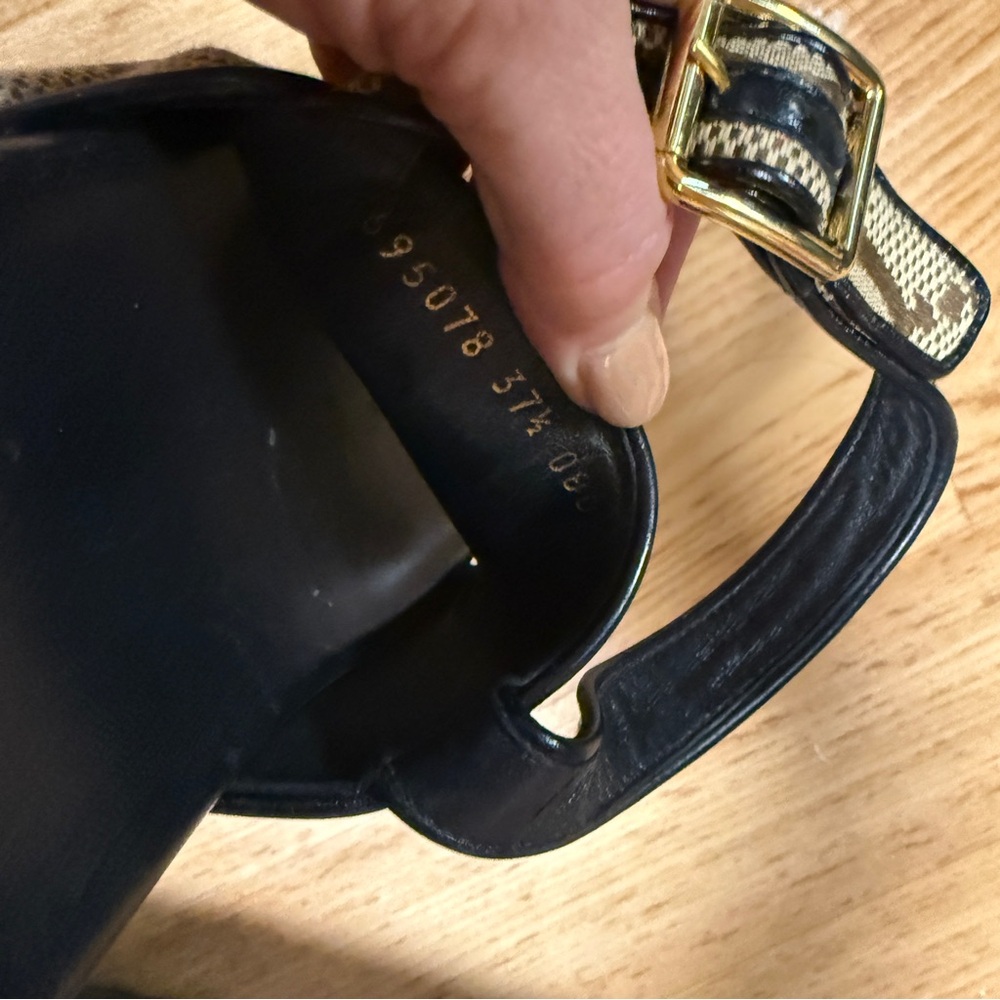 Gucci Brown and Beige GG Platform Slingback Sandals - Picture 10 of 10